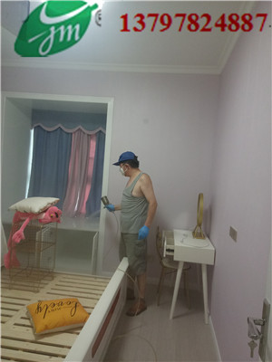 2019年7月十堰國瑞藍(lán)山郡十八樓新房裝修甲醛檢測(cè)治理施工完成！